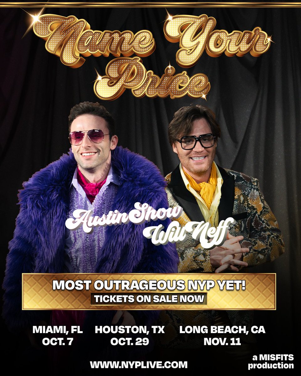 NAME YOUR PRICE IS GOING ON TOUR Miami | Houston | Long Beach Tickets are on sale now nyplive.com