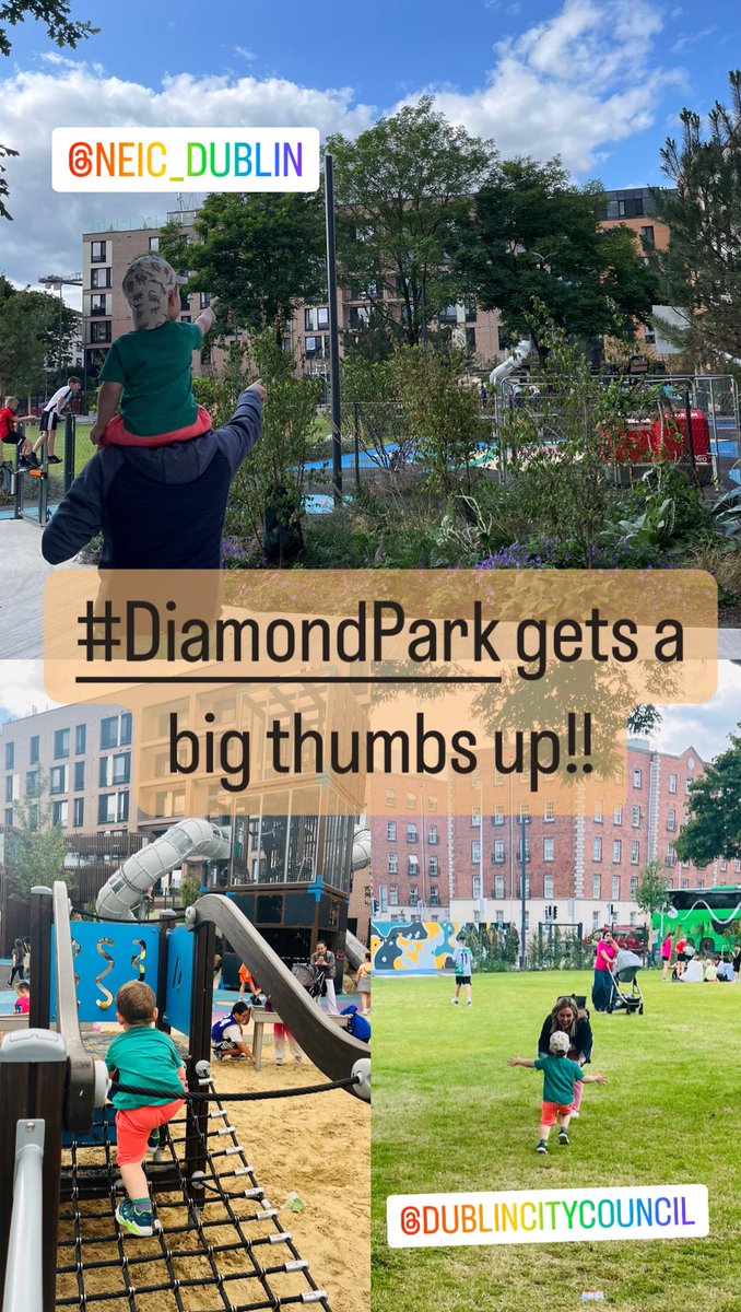 RayMcAdam's tweet photo. Brought junior management over to #DiamondPark for a thorough inspection. Safe to say @DCCParksBiodiv, ye passed with flying colours. #Awesome #NorthInnerCity https://t.co/pAfAUPIZr2