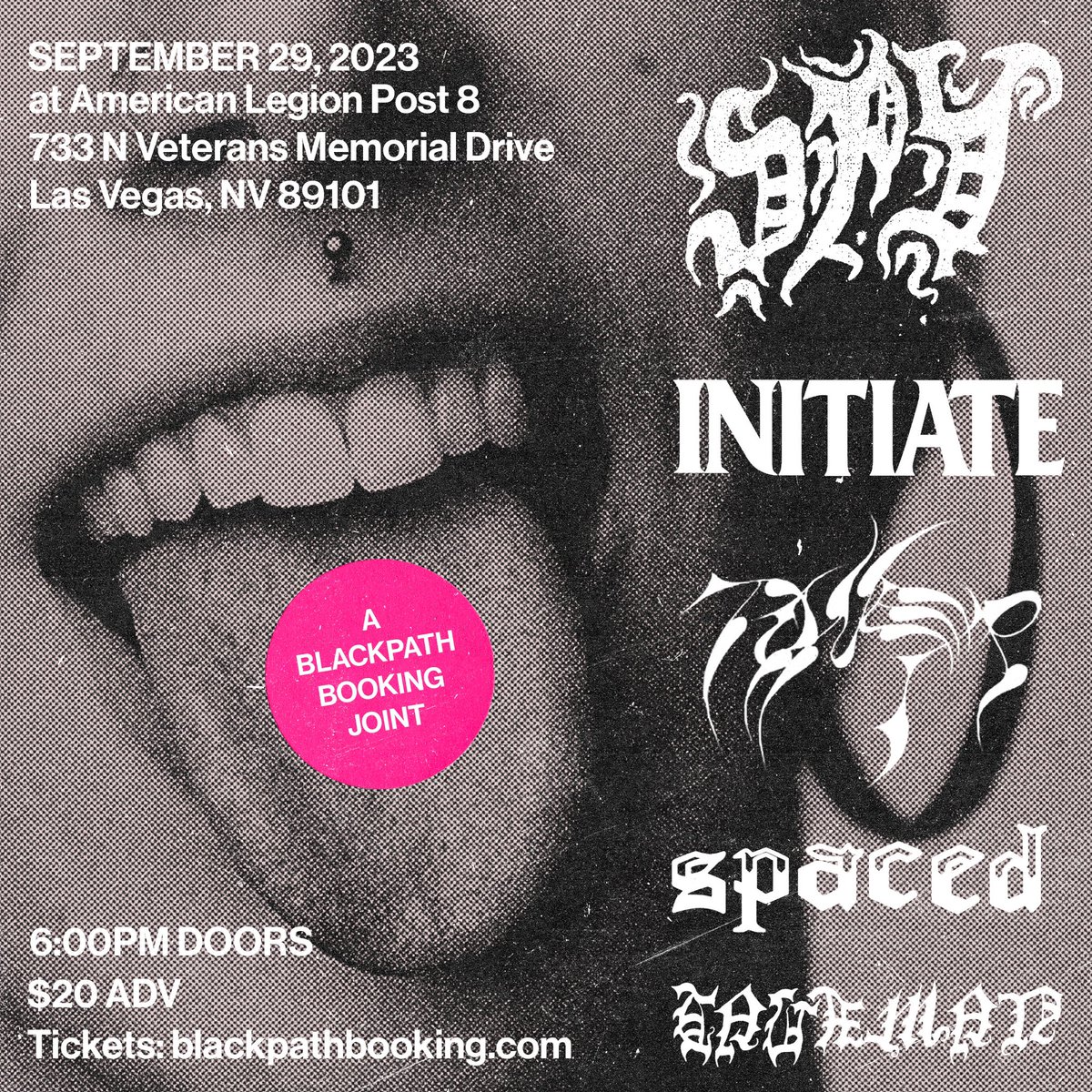 SPY - Sept 29 @ Post 8! Tickets available now at blackpathbooking.com