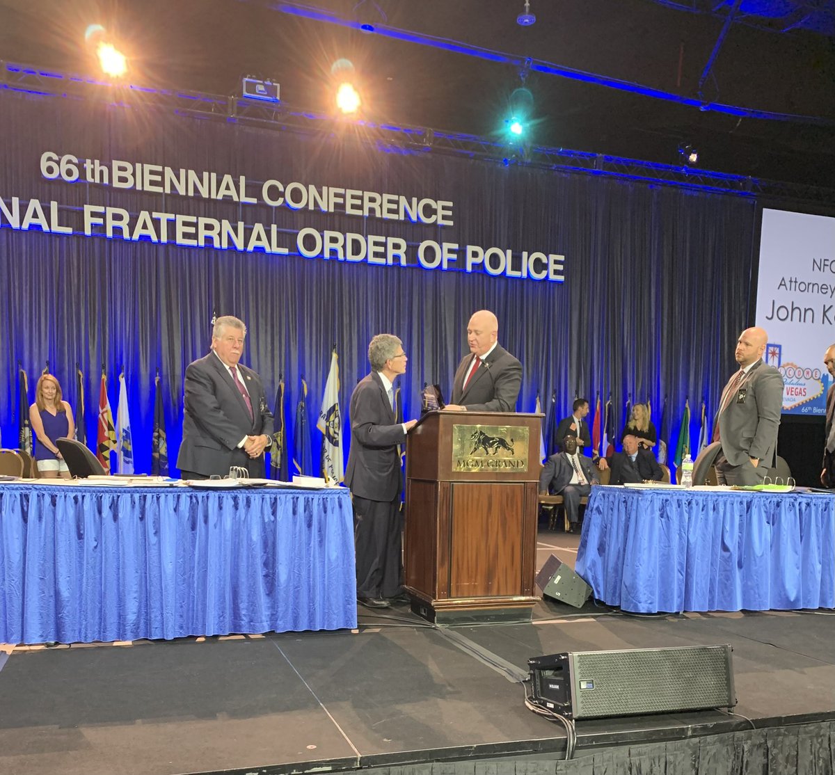 RKBLegalGroup's tweet photo. John F. Kautzman received the distinguished National FOP Attorney of the Year Award at the National FOP Conference August 15, 2023 in Las Vegas Nevada before 4,200 conference delegates. https://t.co/iCVCDCfyDq