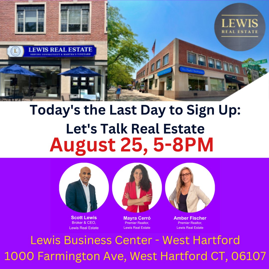 LewisEstate's tweet photo. Last Chance to Sign up for Let’s Talk Real Estate! Join us Tomorrow, August 28, from 5-8 PM. We will discuss the local real estate market, buying strategies, and selling techniques. This is also a time open for any questions you may have. https://t.co/W3AtG1TgPB https://t.co/12idAMs7J3