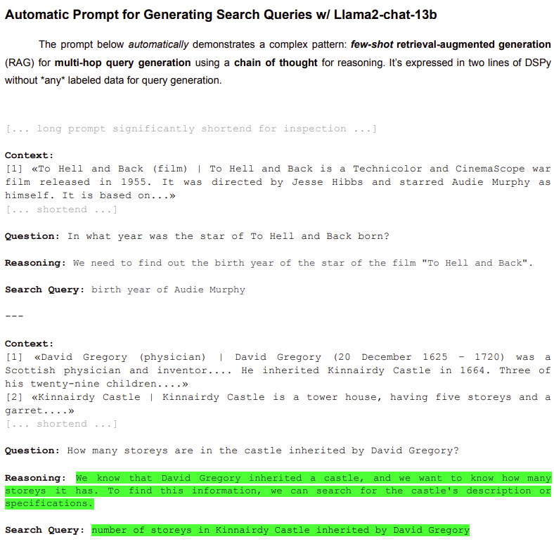 🚨Announcing 𝗗𝗦𝗣𝘆, the framework for solving advanced tasks w/ LMs.

Express *any* pipeline as clean, Pythonic control flow.

Just ask DSPy to 𝗰𝗼𝗺𝗽𝗶𝗹𝗲 your modular code into auto-tuned chains of prompts or finetunes for GPT, Llama, and/or T5.🧵

github.com/stanfordnlp/ds…