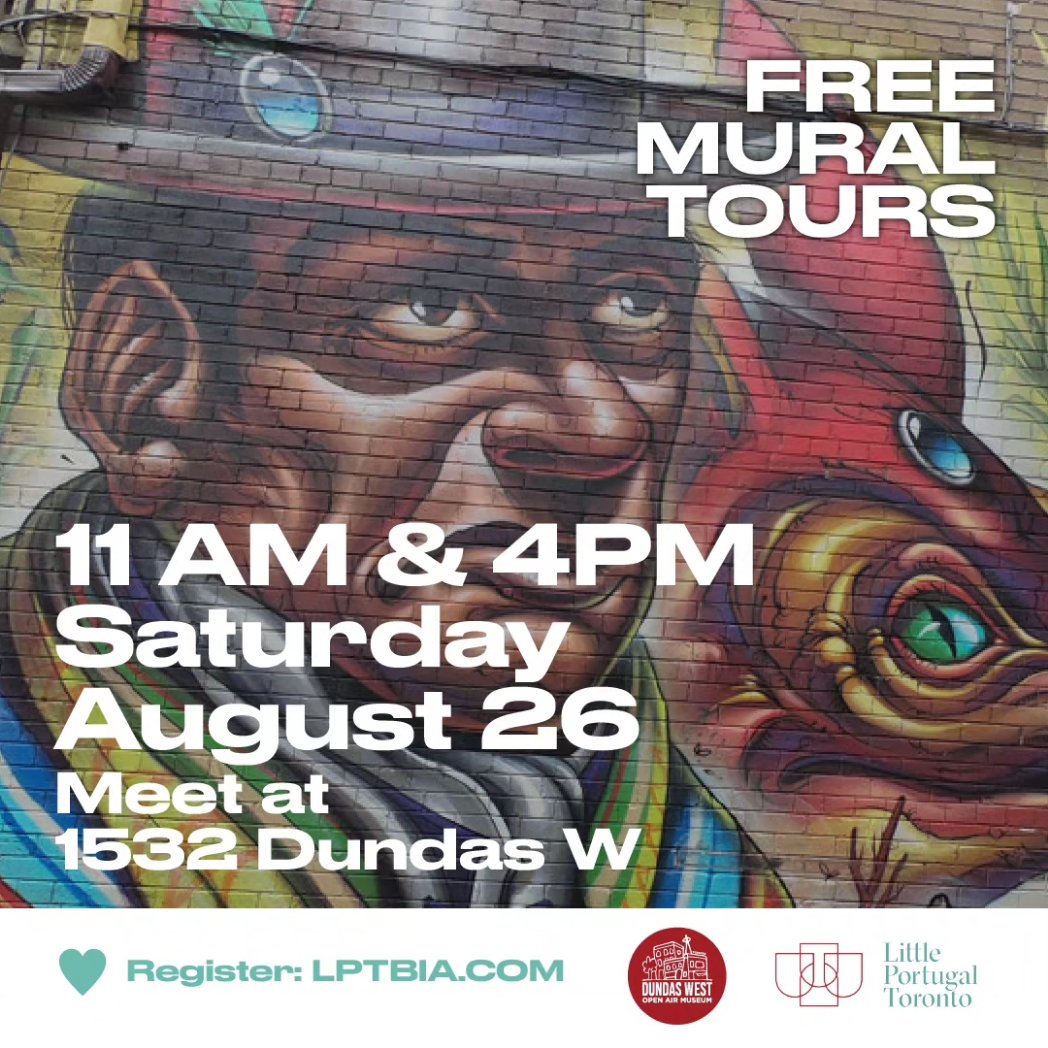 Sign up for a FREE tour of public art in Little Portugal- happening this Saturday at 11am &amp; 4pm: littleportugaltoronto.com/last-saturdays