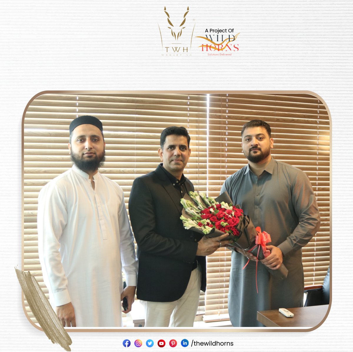 TheWildHorns's tweet photo. We welcome Mr. Naeem Warraich at Wild Horns Head Office in Bahria town, Lahore. Thank you Sir for your visit and kind words. We wish you luck in your future endeavors. Looking forward to working with upcoming projects in the Zaitoon group.

#thewildhorns #NewLahoreCity https://t.co/DvUWxVNKrv
