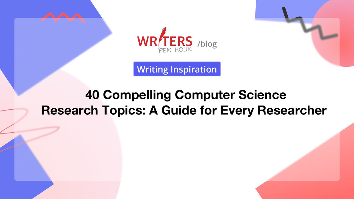 Dive deep into the world of #computerscience research with our latest guide! 🌐 From beginner-friendly topics to cutting-edge trends, uncover 40 compelling research avenues to explore. Start here: writersperhour.com/blog/research-…