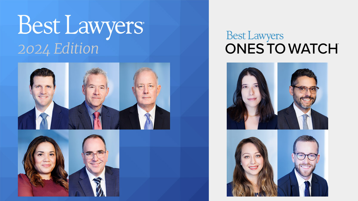 TyrLLP's tweet photo. Congratulations to Tyr lawyers James Bunting, Sean Campbell, James Doris, Pinta Maguire, Jason Wadden, Anisah Hassan, Carlos Sayao, Alexandria Matic and Theo Milosevic for their recognition by the Best Lawyers. https://t.co/puU3zGqu8W #TyrLLP https://t.co/yTnTSjxJ0M