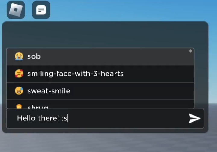 DevNews_Roblox's tweet image. From now on, you can shout your chat and put emoticons in it. By typing /shout &quot;your text&quot; your chat gets bigger. 

And basicly every emoticon is possible in this pop up menu.

How Devs can customize this and learn more: devforum.roblox.com/t/2556162