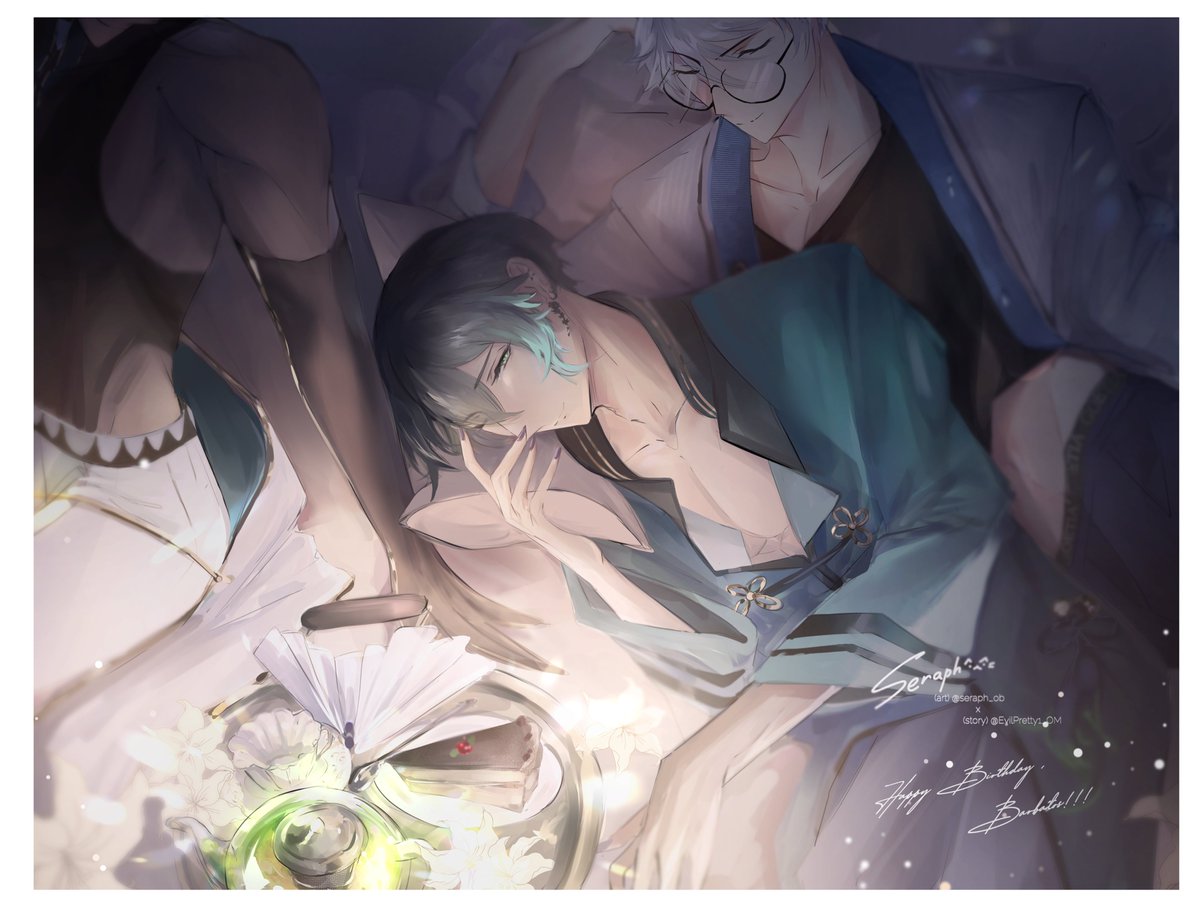 seraph_ob's tweet photo. Happy Birthday, Barbatos ☕️~

#BarbBDC23 🥰

• Thank you so much for having me and Thank you even more to my amazing partner in this collab @EvilPretty1_OM who wrote breathtaking story for our beloved butler~!

#obeymeBarbatos #ObeyMeBD #HappyBirthdayBarbatos #ObeymeBarbatos https://t.co/eL3NON33D6