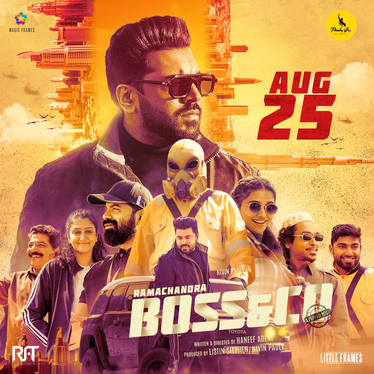 AjmalFarhann's tweet photo. Here Is The Official Common DP of Ramachadra Boss & Co For Fans 😌🙌🏻
.
.
Boss & His Team coming tomorrow.
.
.
.
Design : Ziyad PC Little Frames
#RamachandraBossandCo #HaneefAdeni #NivinPauly #ListinStephen #MagicFrames #PaulyJrPictures #APravasiHeist #BossandCoArrives #ThisOnam https://t.co/nkikNDIHXs