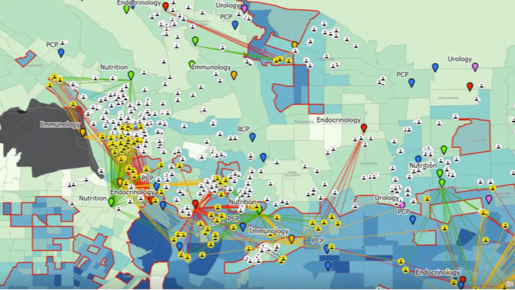 PaulTaylor43's tweet photo. Use #ArcGISKnowledge to improve #healthcare accessibility. Many agencies adopt early intervention strategies to reduce #diabetes. #Mapping when, where, and why these strategies face community barriers can change diabetes outcomes. https://t.co/8X5PTIiE71 https://t.co/aShMVK5FHL