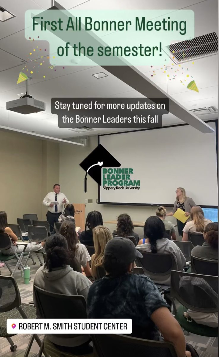 sru_ocel's tweet image. The Bonner Leaders are starting the semester off strong with their first All Bonner Meeting!