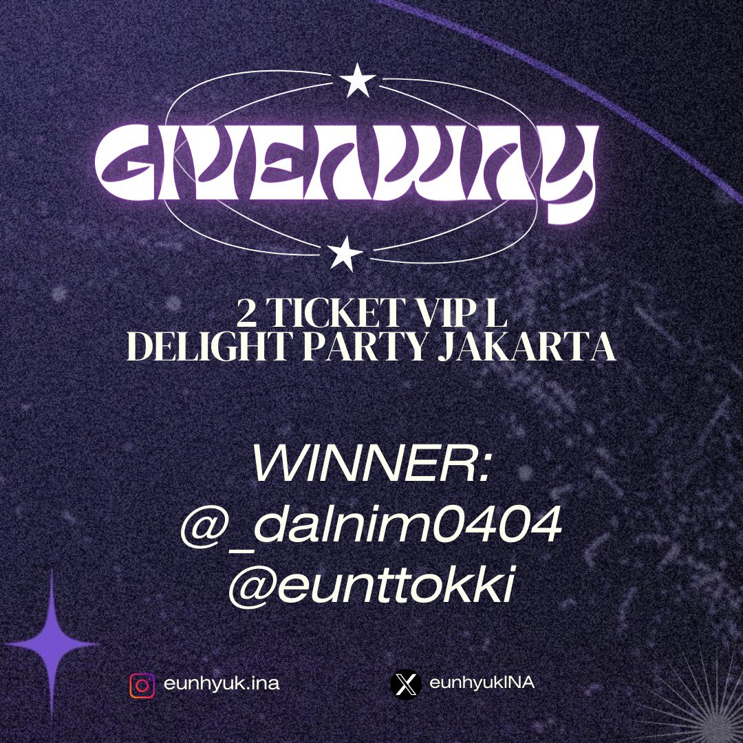 eunhyukINA's tweet photo. Thank you for all your participations. All your good words about D&amp;E are amazing🤍

Congratulation @_dalnim0404 @eunttokki you guys win ticket DElight Party in Jakarta

Please dm us for the details https://t.co/ZrPa8sGweq