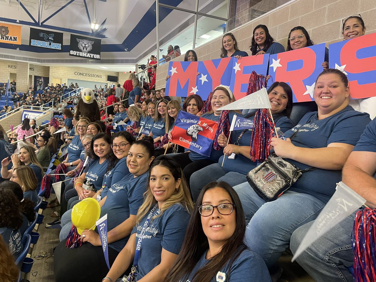 NISDMyers's tweet photo. We’re exited to see our Eagles!  Cheers to to the 23-24 school year!  Learn. Grow. Soar!  #EagleNation https://t.co/vH9gQzYjR8
