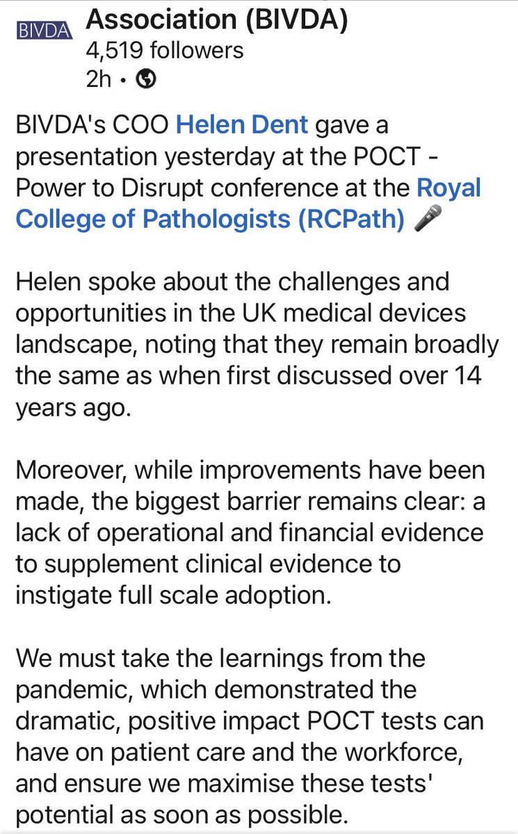 KilkennyTed's tweet image. #clinicaldiagnostics #POCT @BIVDA @RCPath @NHSuk @NovacytGroup #ncyt #novacyt #alnov