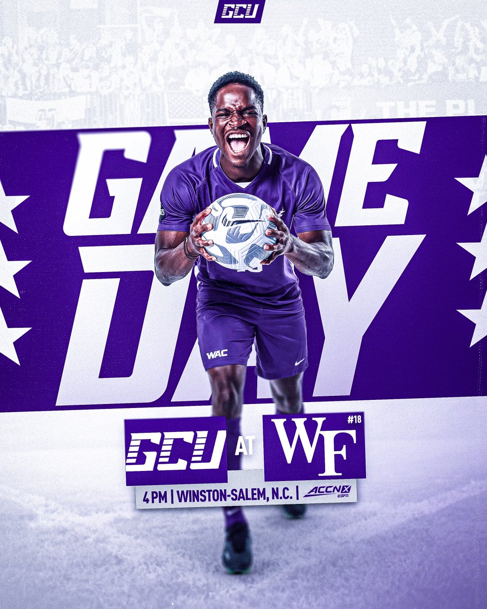 GCU_MSoccer's tweet photo. IT'S TIME️❗ The season opener begins tonight ⚽

🆚️ No. 18 Wake Forest 
⏰ 7 PM EST/4 PM MST
📍 Winston-Salem, N.C.
🏟️ Spry Stadium
📊 https://t.co/U8Tc2O7Dht
💻 https://t.co/rpyHtJvgx8   

#LopesUp https://t.co/rCWWNpGo6p