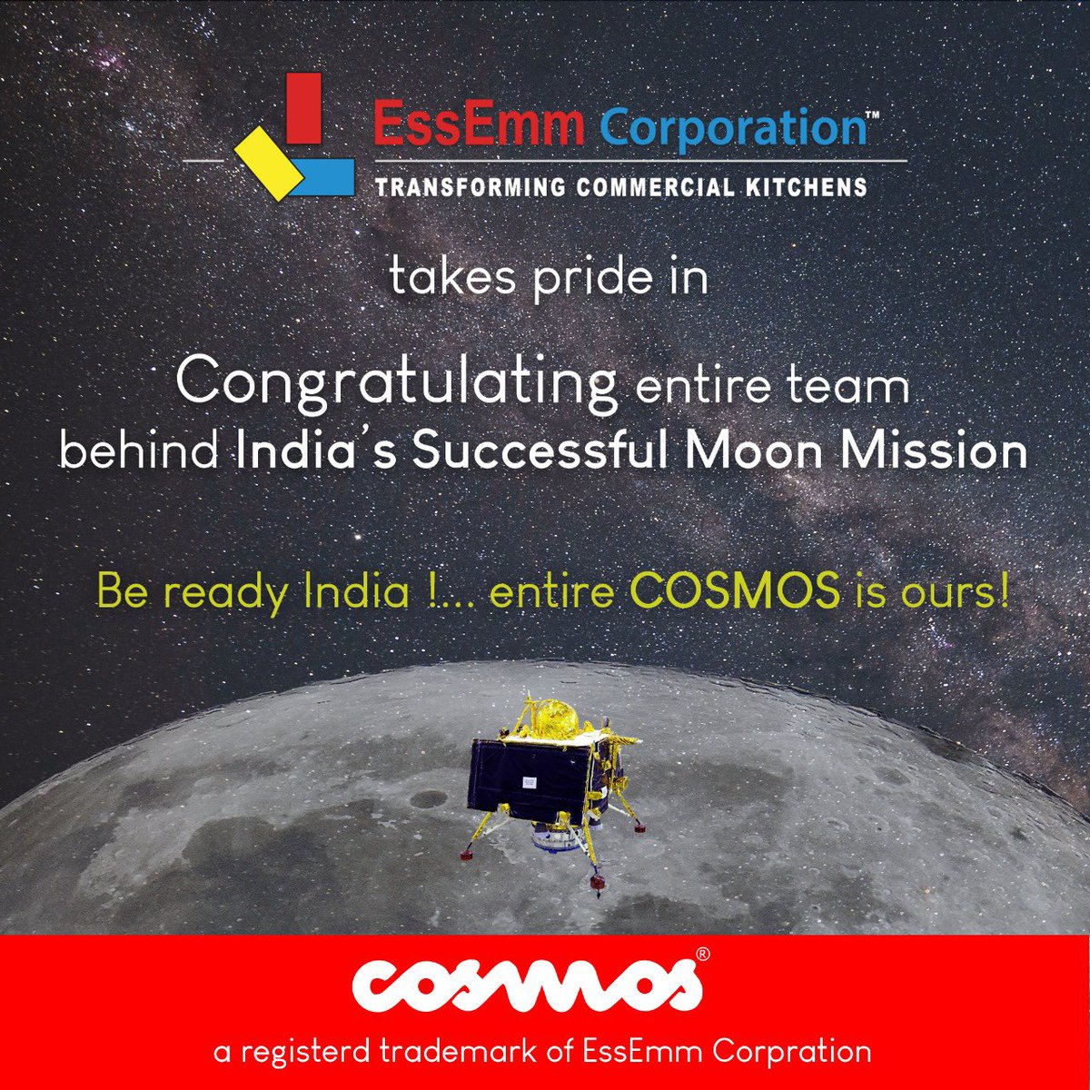 Very proud moment for India !! #Chandrayaan3 #proudindia #cosmos #essemmcorporation @yellowbearprod @essemmgroup