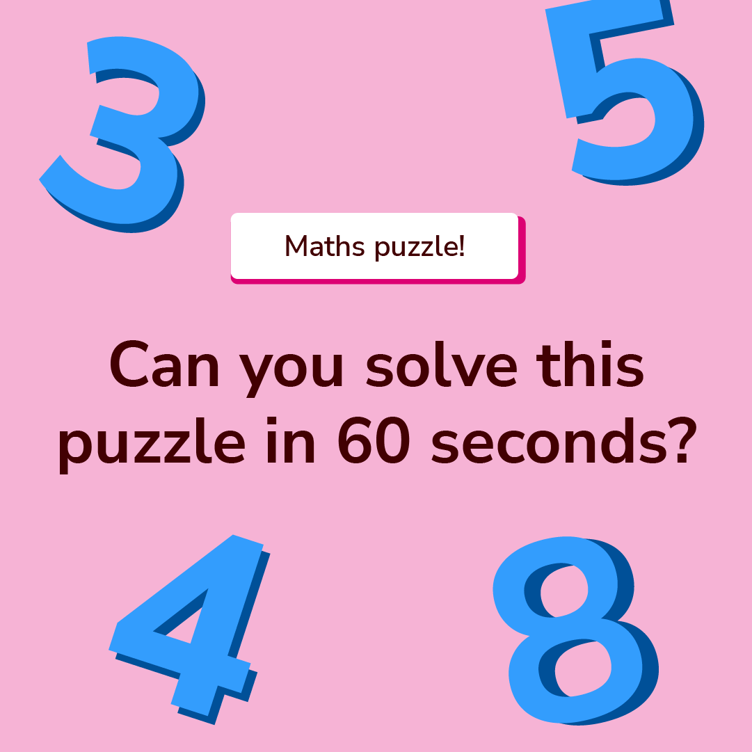 DoodleLearning_'s tweet photo. Up for a challenge? ๐ช Here's a fun #MentalMathsPuzzle to try with your child! Can they work out the solution in under 60 seconds? โฐ
#MathsIsFun #60SecondChallenge #PuzzleOfTheWeek #PrimarySchool #Maths #Puzzle https://t.co/sjK7M4Pq0A