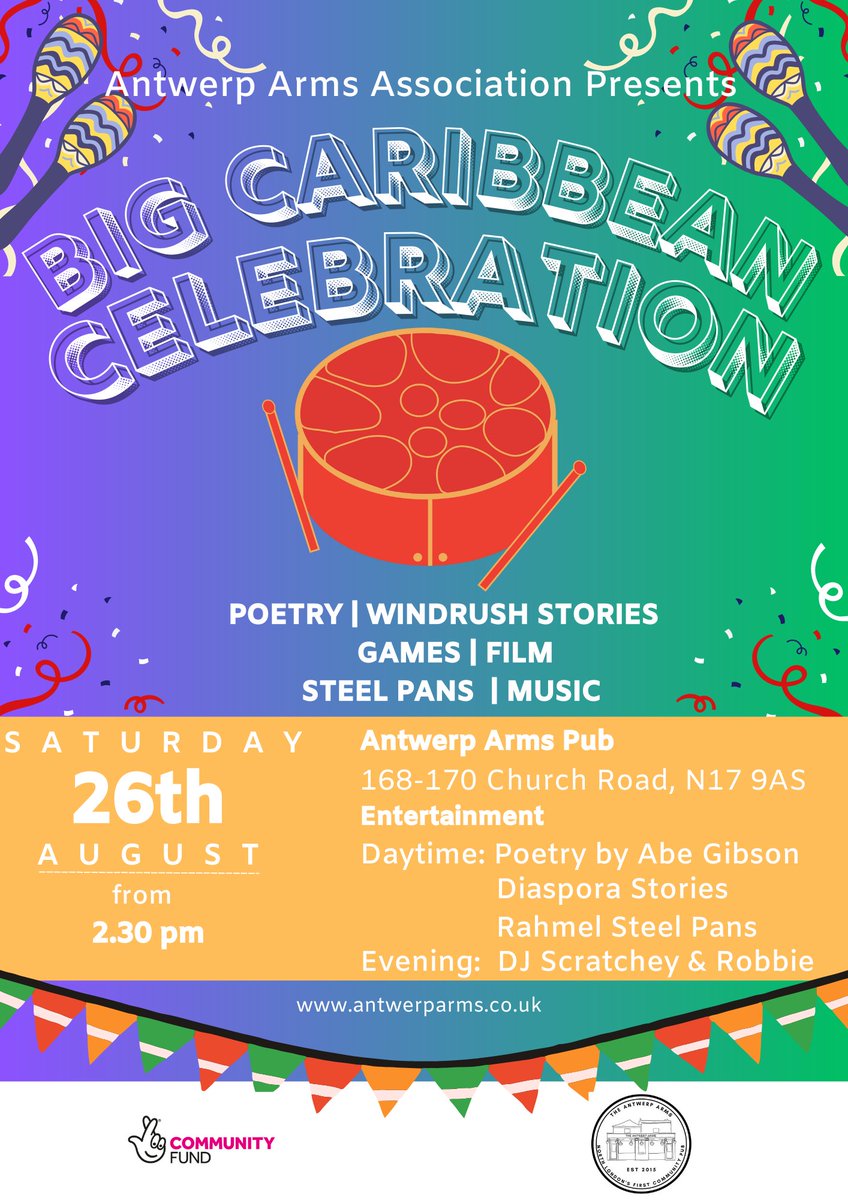 AntwerpArmsAsoc's tweet photo. Selecta showcase  will be playing vinyl on Friday 25th August. Join us for our Caribbean Celebration on Saturday 26th for more music, poetry and stories #Tottenham #NorthLondon https://t.co/LMJ9qzH16Q