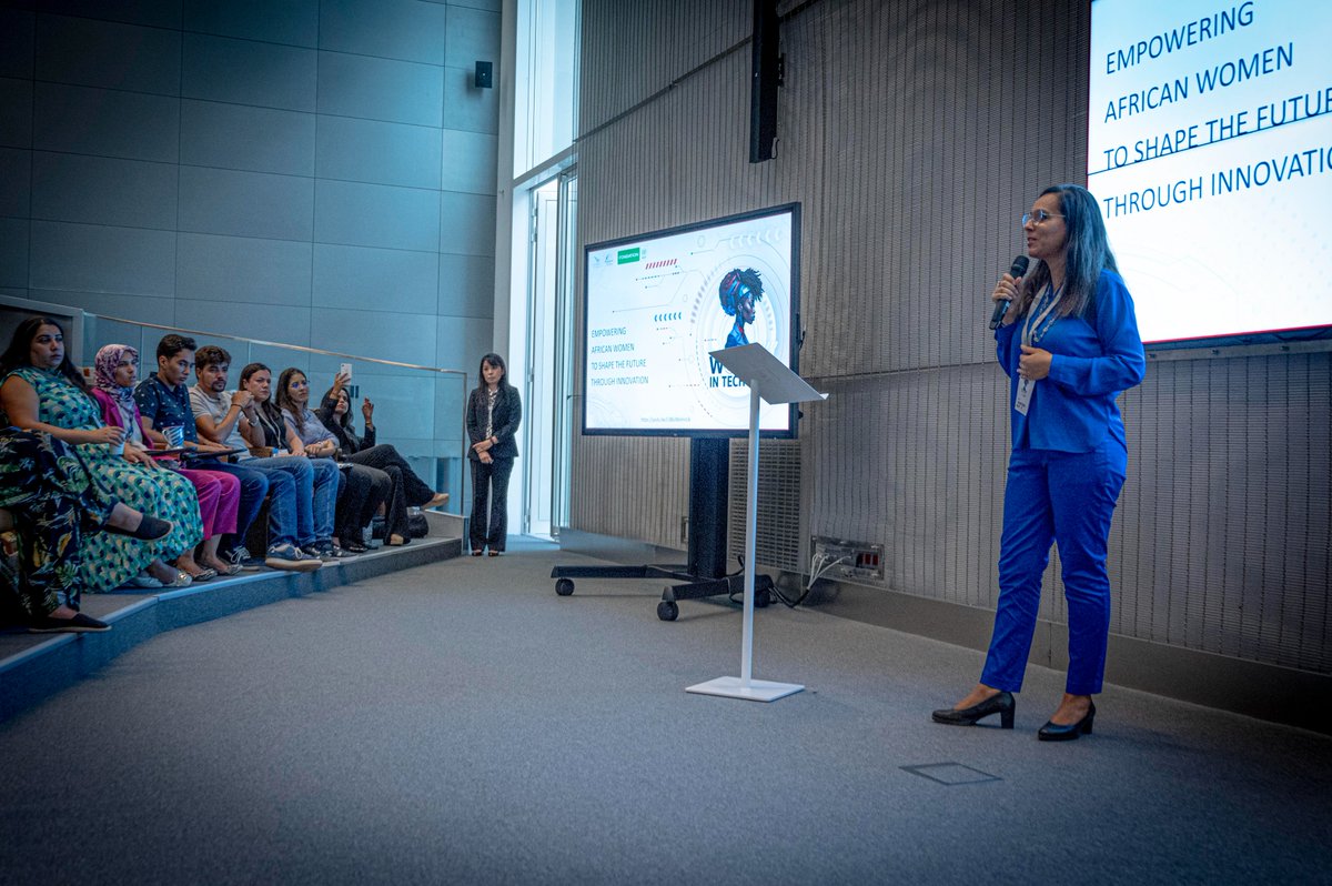 AmalElfallah's tweet photo. 🎉 Celebrating the Grand Opening of the African Women in Tech &amp; AI Program!

What a momentous day it was! On August 22nd, we had the privilege of inaugurating the African Women in Tech &amp; AI Program with an awe-inspiring Opening Day event.
@UM6P_officiel @ocpgroup #AWITAI https://t.co/xIJXb2kivf