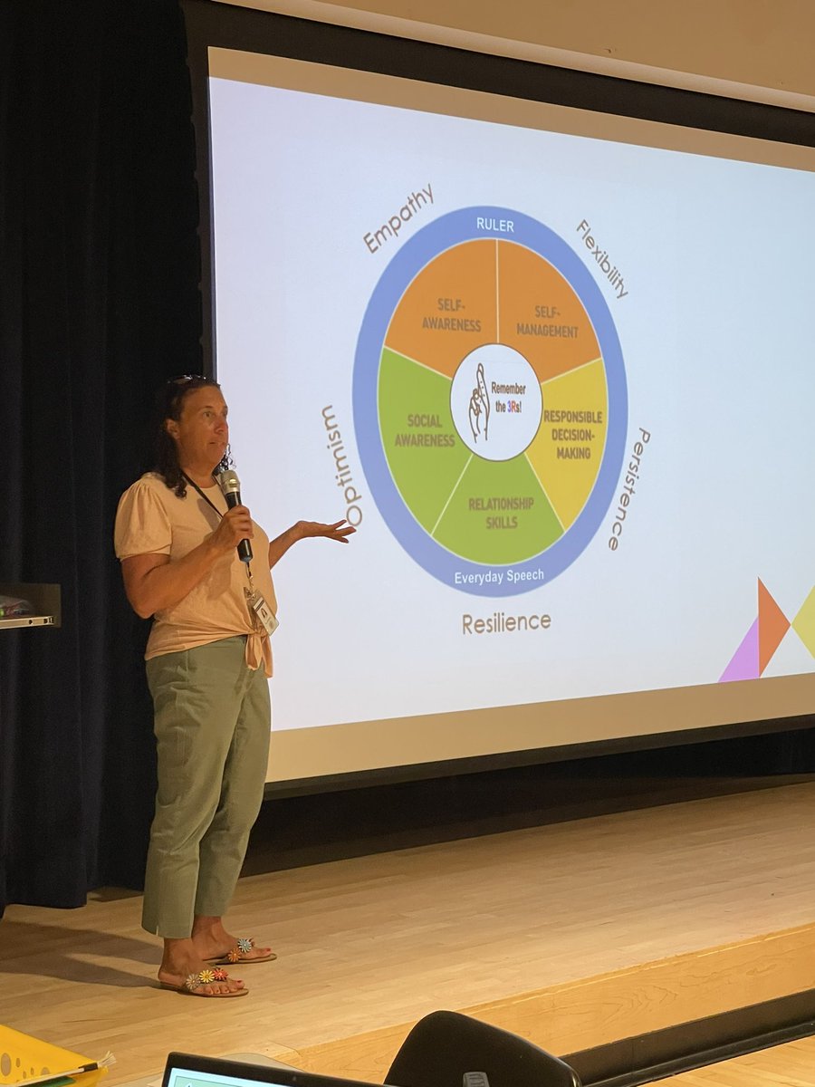 LaurenBird42's tweet photo. Our school counselor, Mrs. White, presented our Social-Emotional Learning vision with our staff! @WPSMDSocial always commits to the importance of this work each year. #mindsettraits #3Rs #RULER @YaleEmotion #EverydaySpeech @EverydaySpeech #CASELcompetencies @caselorg #wiltonwayct https://t.co/DsU22gw9Pl