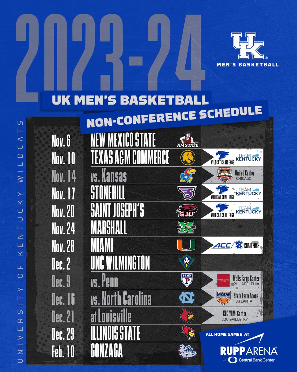 Officially official. Our 2023-24 nonconference schedule ⬇️