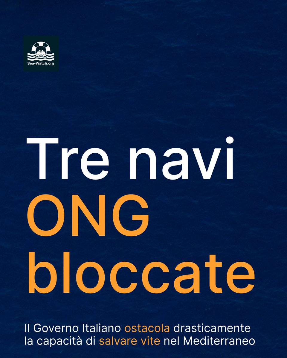 Dicevano di voler bloccare le partenze e invece sanno bloccare solo le navi di soccorso, rendendo ancora più pericoloso il viaggio di chi fugge. 

#Aurora, <a href="/openarms_it/">Open Arms IT</a>, <a href="/SeaEye_It/">Sea-Eye It</a>: tre sequestri in 48 ore. Il Mediterraneo senza soccorsi è una trappola mortale.