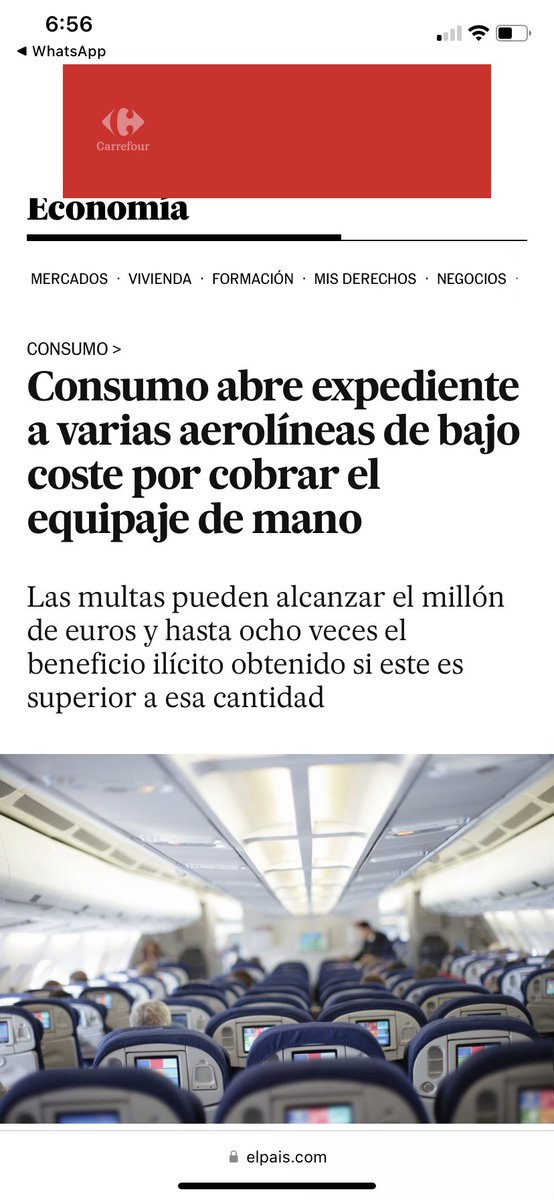 PaOH11's tweet photo. @vueling @CabildoTenerife @SanidadGobCan @hospitalclinic @hospitaldelmar @HospitalSantPau @CSTerrassa @consorci39878 @vueling Es ilegal el cobro de equipaje de mano. Además lo hacen a unas tasas de usura https://t.co/MTBgu3hFZg