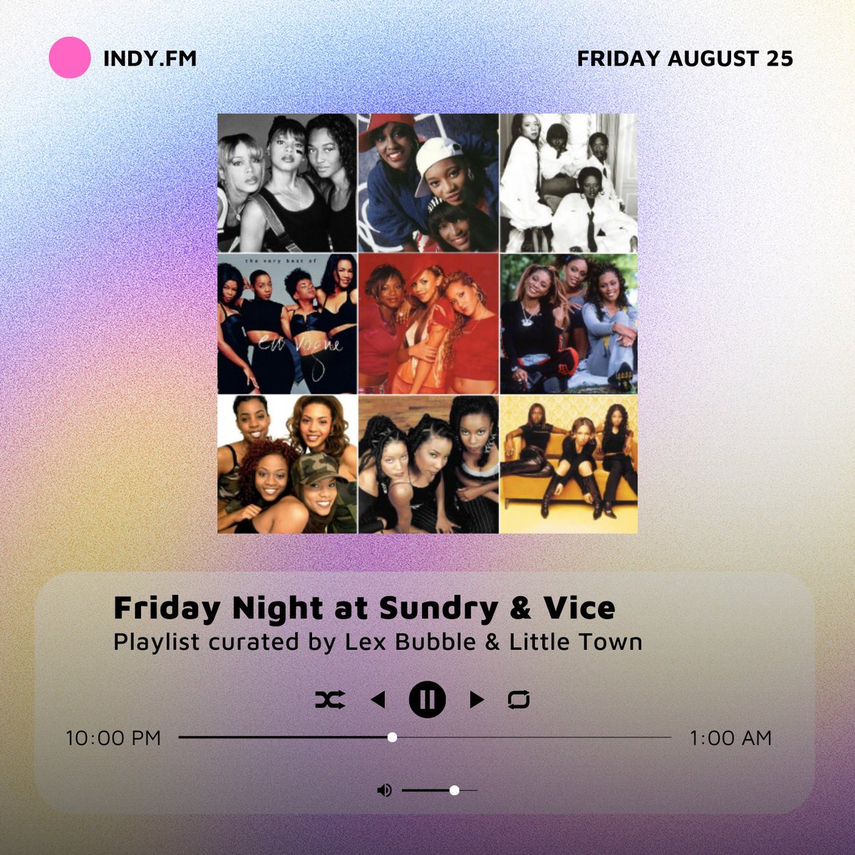iBetUWntA_Lexus's tweet photo. Some events coming up I am curating here in the city! ✨

08/25-Indy.FM at Sundry &amp; Vice w/ the wonderful @JESSLITTLETOWN from 10p-1a *No Cover* 

08/26 -Chreece X Jack Daniels Oasis at the FtSq Rooftop 5p-1a * Free entry with Chreece band $7 w/o*

9/3 -Backyard Boogie https://t.co/LJynOycWqO