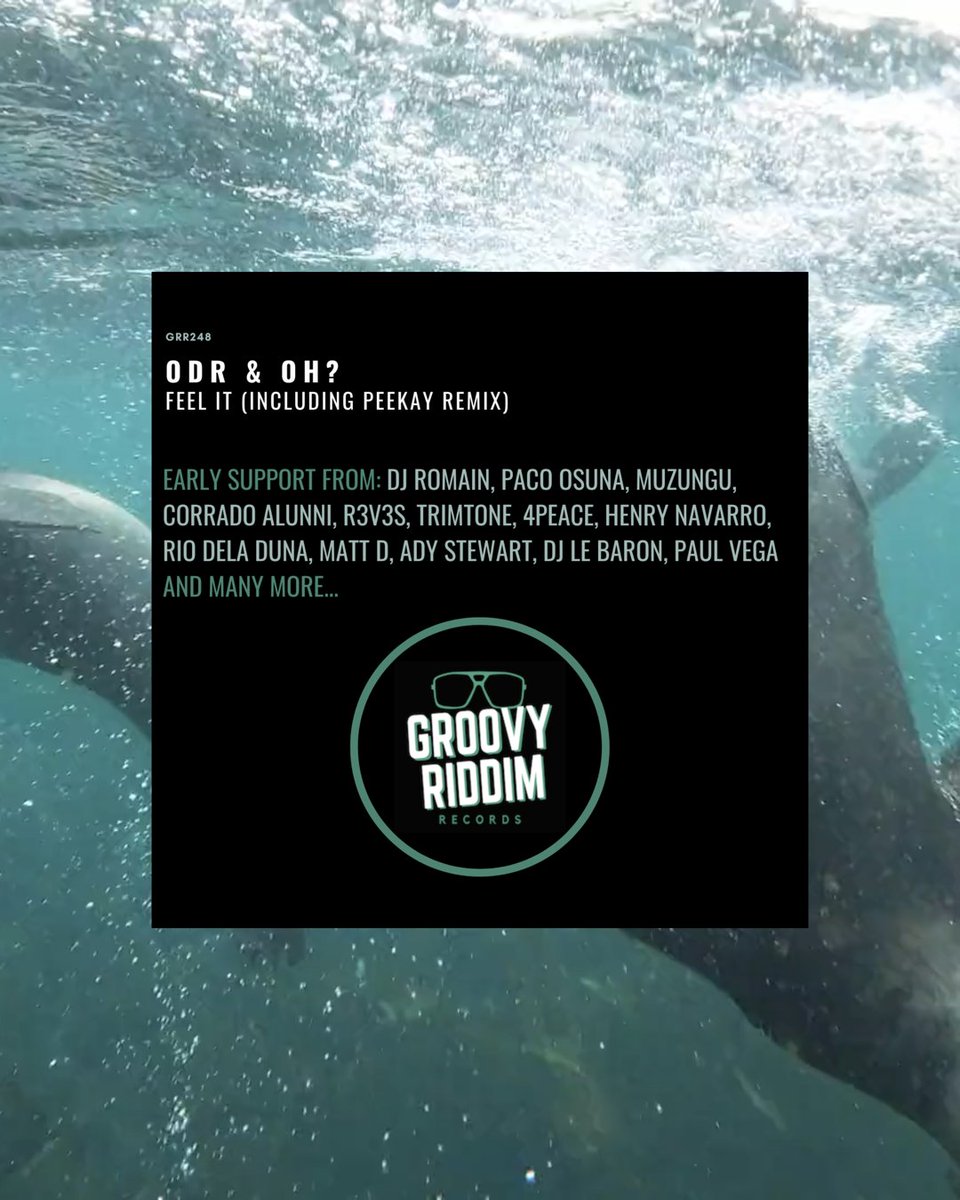groovy_riddim's tweet photo. ☑️Our next single 'Feel It' by #odroh (including #peekay remix) will be out tomorrow on @traxsource and has been supported by @djromain, @Paco_Osuna, @R3V3SMusic , @trimtonemusic or @hm4peace!
📦Reserve it here: https://t.co/BtuRVzcv7s https://t.co/cmmPn5wY6I