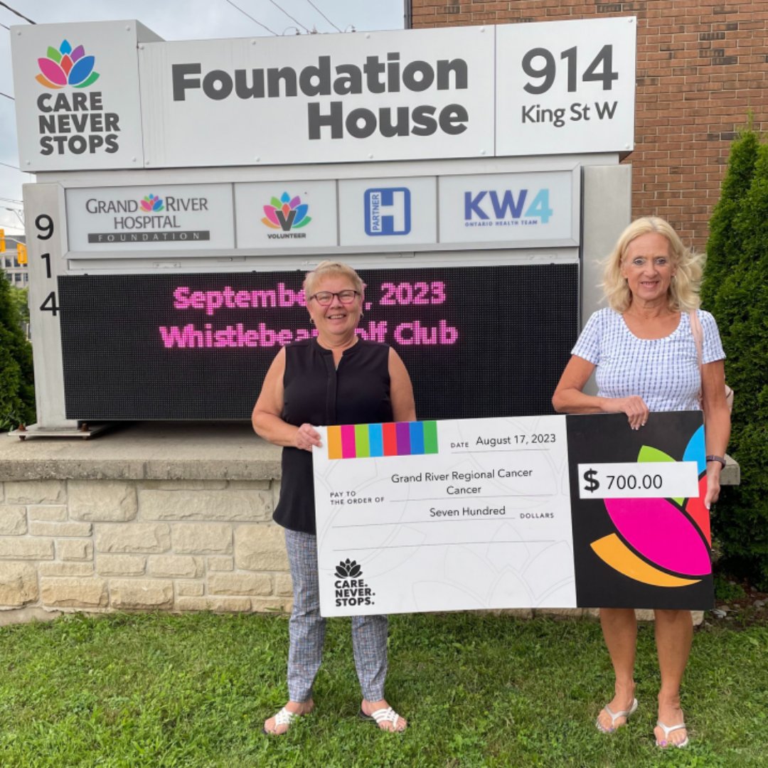 Grand River Hospital Foundation (@careneverstops) on Twitter photo Thank you to the Bagihowa family golf tournament for supporting Grand River Regional Cancer Centre. The tournament raised $700.00! Thank you to the Bagihowa family golf tournament for supporting Grand River Regional Cancer Centre. The tournament raised $700.00!