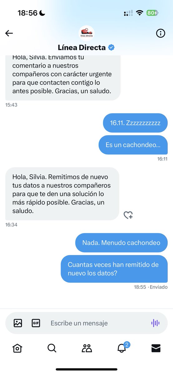 elfalsojohnboy1's tweet photo. @LineaDirecta_es @LineaDirecta_es menuda tomadura de pelo. 1 gallina te a quien me diga primero cuántas veces me han dicho que le pasan mis datos a sus compañeros 😂😂😂 https://t.co/791As642bk