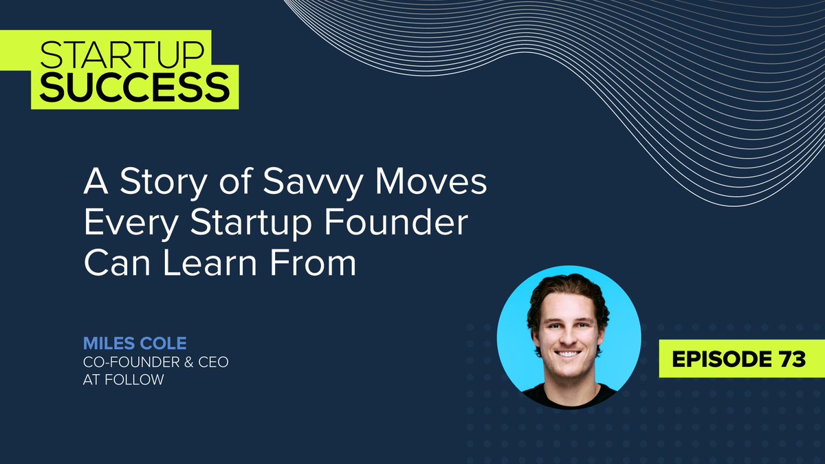 BurklandAssoc's tweet photo. On the podcast today, Miles Cole, CEO &amp; Co-Founder @FollowInvestApp, shares the fascinating story on an app that could change investing as we know it.

Spotify➤https://t.co/6OTwxMPtGT

Apple➤https://t.co/ug0vFtaFxI

#startupsuccess #follow #startups #investing #venturefundin https://t.co/D6DgKKXiAB