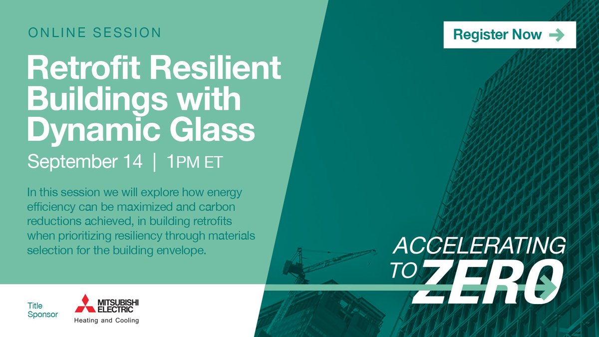 CAGBC's tweet image. Explore strategies to maximize energy efficiency and reduce carbon emissions. Our panel of experts focuses on building envelope materials selection during our #AcceleratingtoZero Best Practices Exchange on Sept. 14. Register now:
ow.ly/Uh5550PyxX0