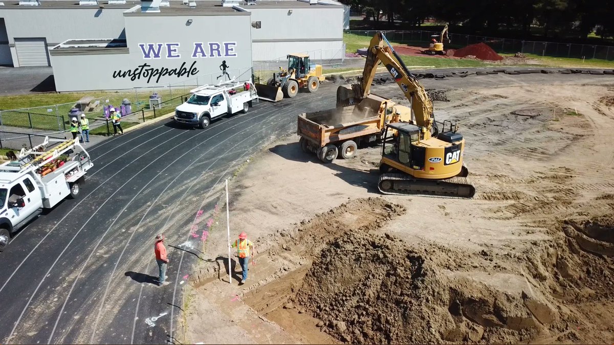 As construction continues on Sunset’s new track, it will be unavailable for staff, students and the community at the start of the school year. People are encouraged to stay clear of the construction site as crews work on the project. The track is set to be completed in October.