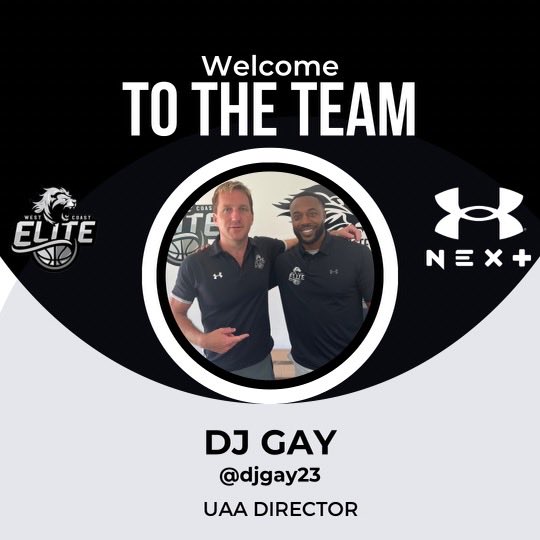 Very excited and honored to announce Coach DJ Gay Windward as out 2023-2024 West Coast Elite Under Armour Boys UAA Director. We recruit the best of the best Coaches and players. Coach Gay is truly the best of the best.  He is a super star in basketball World. Lets gooooooooooo