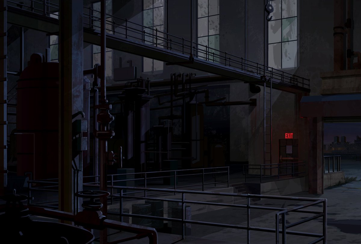 VinSunt's tweet photo. Venture Bros. Radiant is the Blood of the Baboon Heart.

The loading dock for the Handy Dandy factory I painted. I was grooving with this one. 

Design by EZ

#venturebros #digitalpainting #digitalart #animation #backgroundart #animationart #backgroundpainting https://t.co/qot7wsQPwz