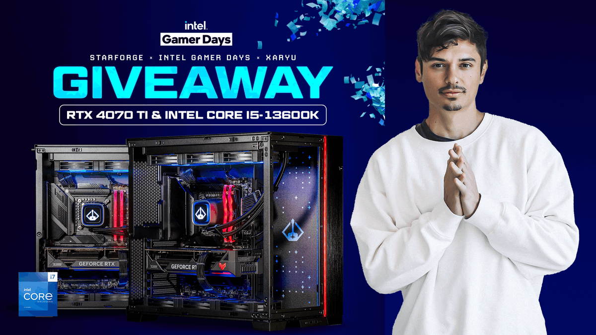 Vast (@vastgg) on Twitter photo 4070Ti Gaming PC Giveaway!
To enter, perform these tasks via the link below:
- Retweet and like
- Follow <a href="/StarforgePCs/">Starforge Systems</a>, <a href="/Xaryu/">Josh Lujan</a> ,<a href="/VastGG/">Vast</a>
Enter Here: vast.link/Xaryu 4070Ti Gaming PC Giveaway!
To enter, perform these tasks via the link below:
- Retweet and like
- Follow <a href="/StarforgePCs/">Starforge Systems</a>, <a href="/Xaryu/">Josh Lujan</a> ,<a href="/VastGG/">Vast</a>
Enter Here: vast.link/Xaryu