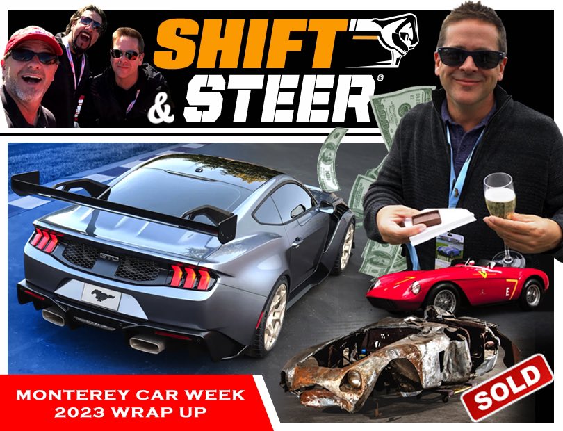 Monterey 2023 <a href="/motorator/">motorator</a> just returned from #montereycarweek and he has tales of #auctionsales #gtdmustang the food the wine and what else he saw.
Episode 402 available now.
<a href="/ShiftSteerMedia/">Shift and Steer</a>