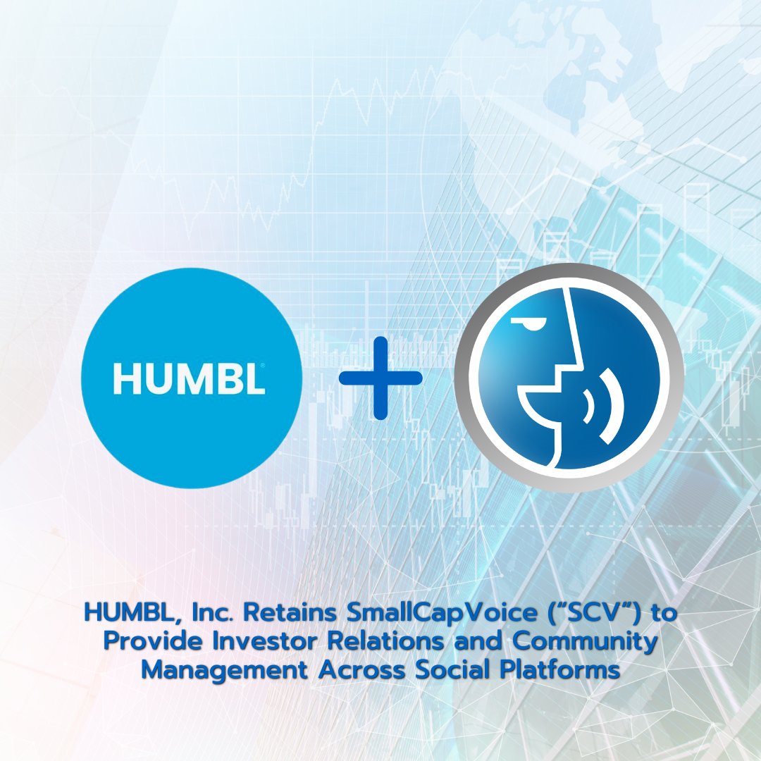 smallcapvoice's tweet photo. We're thrilled to be working with HUMBL!

Check out the press release from this morning for details.

https://t.co/7MVm3wE6Bj

#OTCMarket #HUMBL $HMBL https://t.co/0Udm7fHfjl