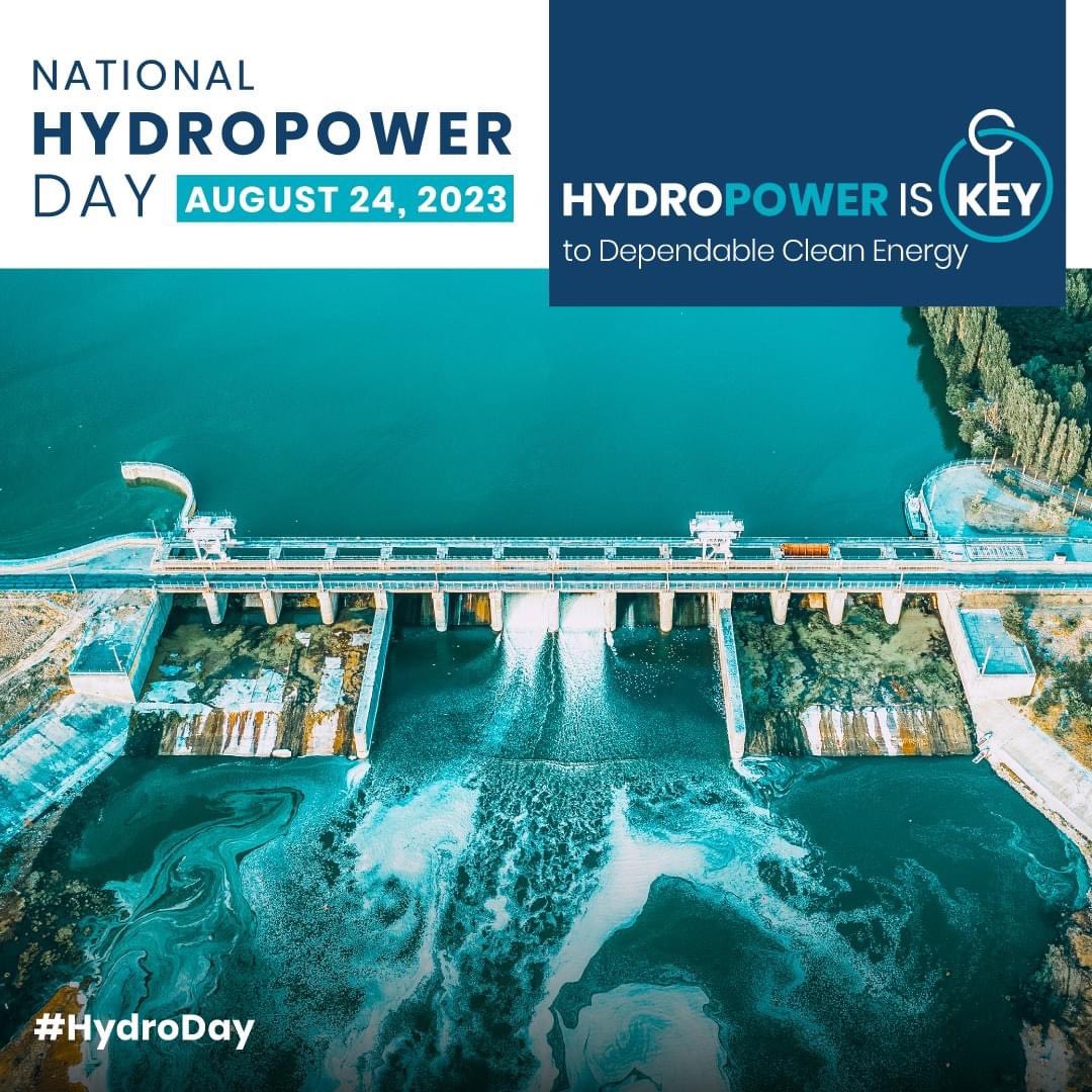 NEED_Project's tweet photo. Today is National #Hydropower Day! For over a century, hydropower has supplied our nation with reliable, affordable and #cleanenergy. #HydroDay #HydroIsKey https://t.co/UCRAwv8eJQ