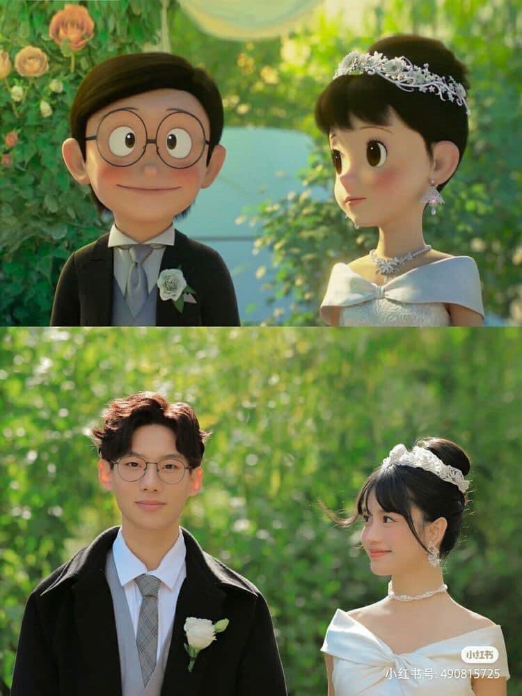 realrafie's tweet photo. @kegblgnunfaedh Nobita and sizuka in real life 😍 https://t.co/jw1wLokMOW
