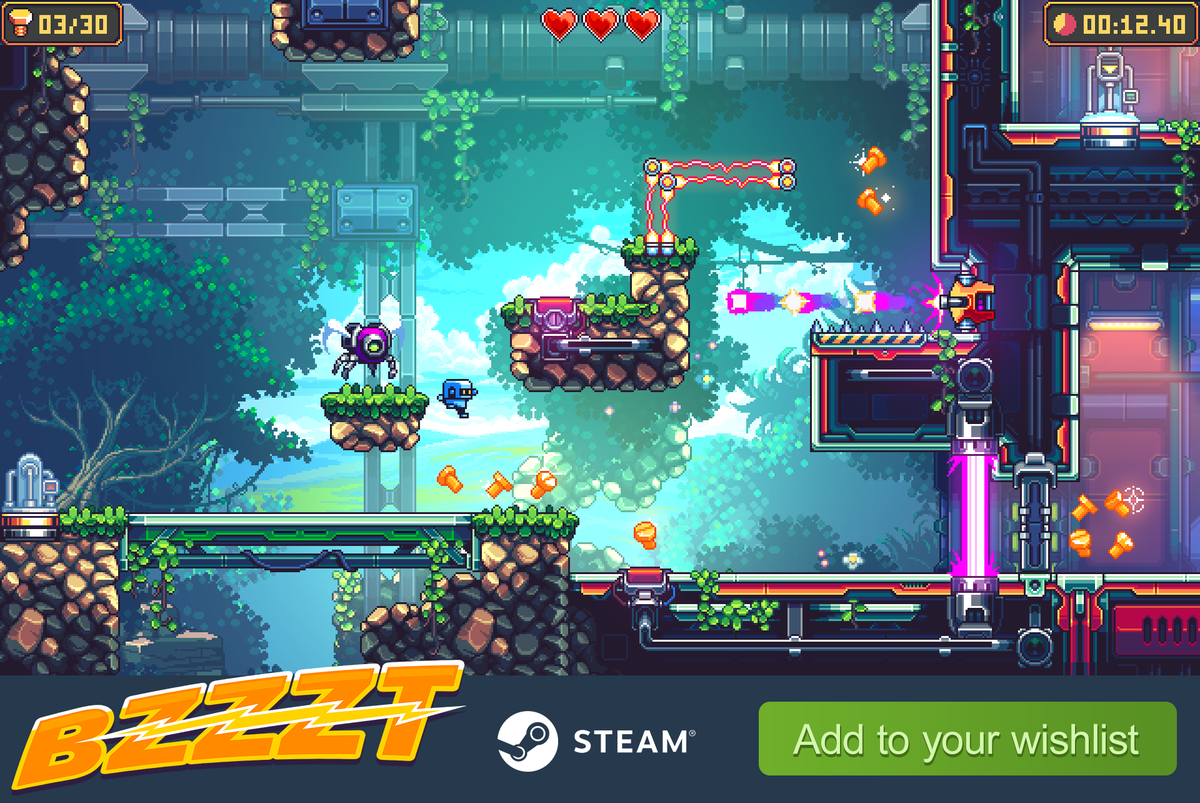 ko_dll's tweet photo. Almost all levels from my BZZZT game have final art right now.

#gameshowcaseworkinprogress #pixelart #pixelartist #unity2d #madewithunity #indiedeveloper #indiegamedev #solo_dev #gamedev #indiegame #bzzzt #steam https://t.co/YXcFRfp3Jf