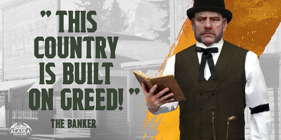 He might be your last resort when it comes to getting out of the deep trouble, but this solution always comes at a hefty price 💰

Welcome the banker - one of the intriguing #AlaskaGoldRush characters. 🏦