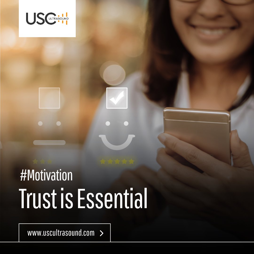 USCImaging's tweet photo. In customer service, Trust is essential.  Consistently deliver on promises, act with integrity, and show genuine care for customers' needs - that's the USC way. 
#trust #motivation #customerservice #ultrasound #uscultrasound #sonographer #sonography #health #healthcare https://t.co/BSQTxEz38s