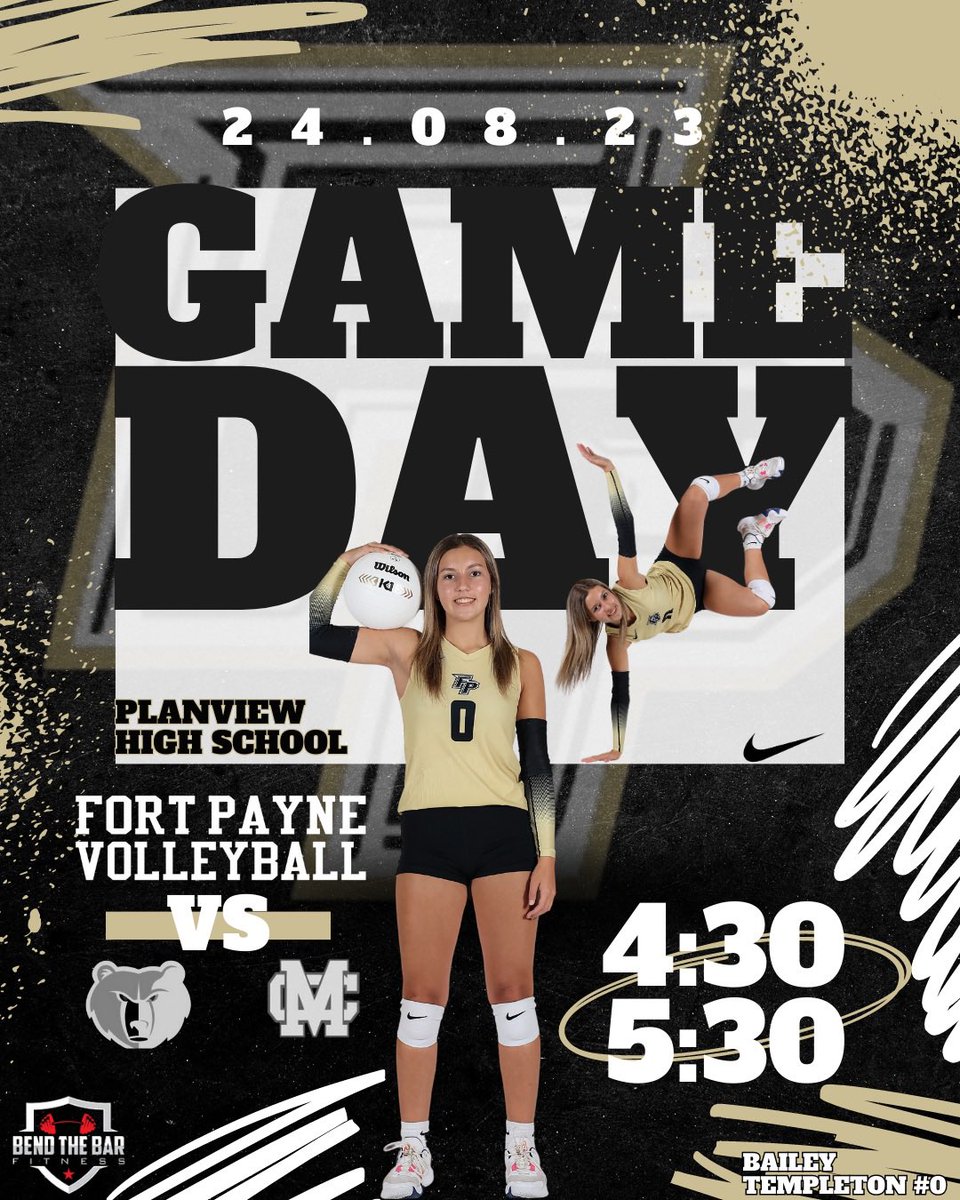 Game day!!! Today’s game is sponsored by our friends at  Bend the Bar Fitness. #FPVB 
<a href="/BaileyTempleto5/">Bailey Templeton</a> Go Cats!!!