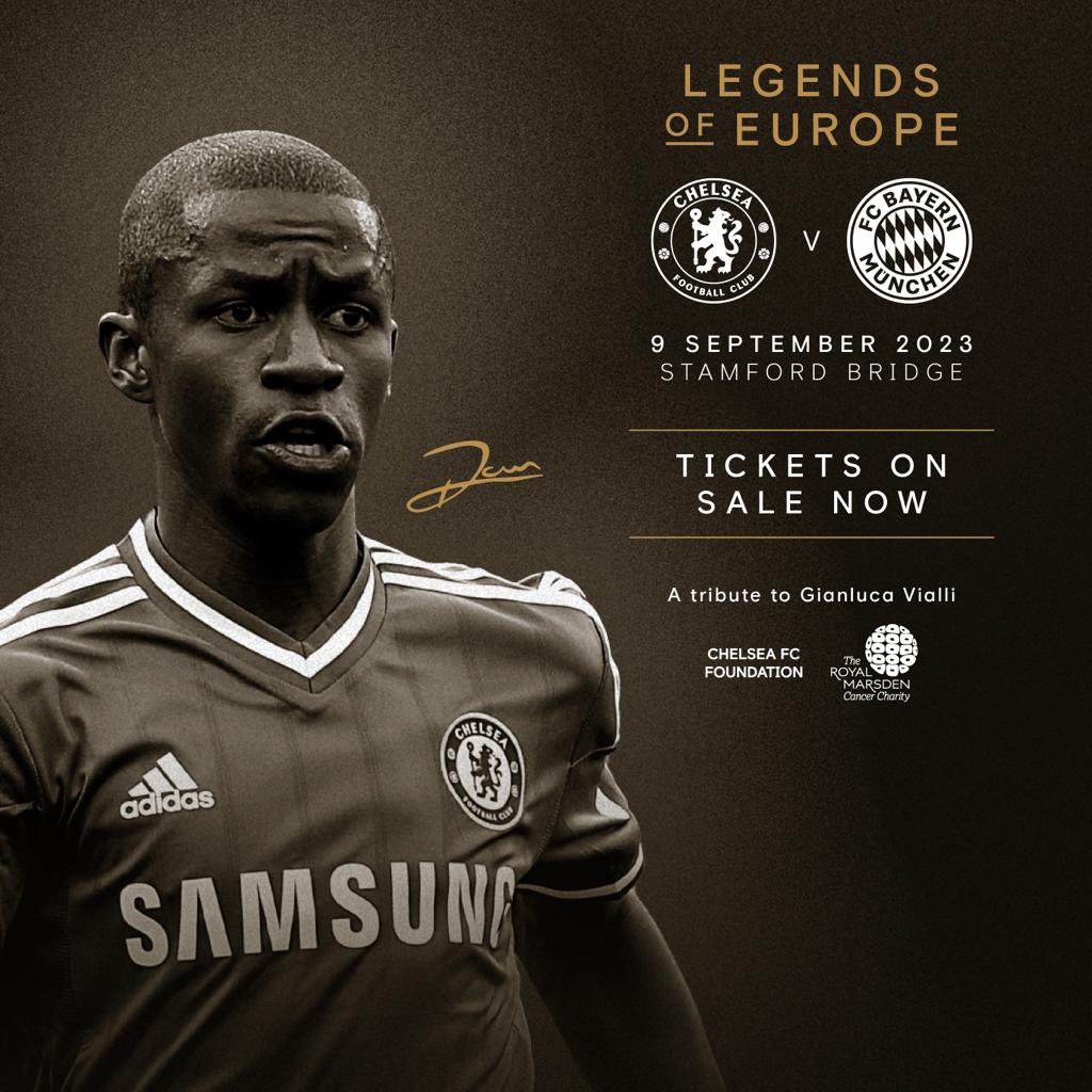I can't wait to return to Stamford Bridge and join some of my ex-teammates and other @ChelseaFC legends to play in the Legends of Europe match in memory of the late Gianluca Vialli. 

Sat 9th Sept...see you there! chelseafc.com/en/chelsea-leg…