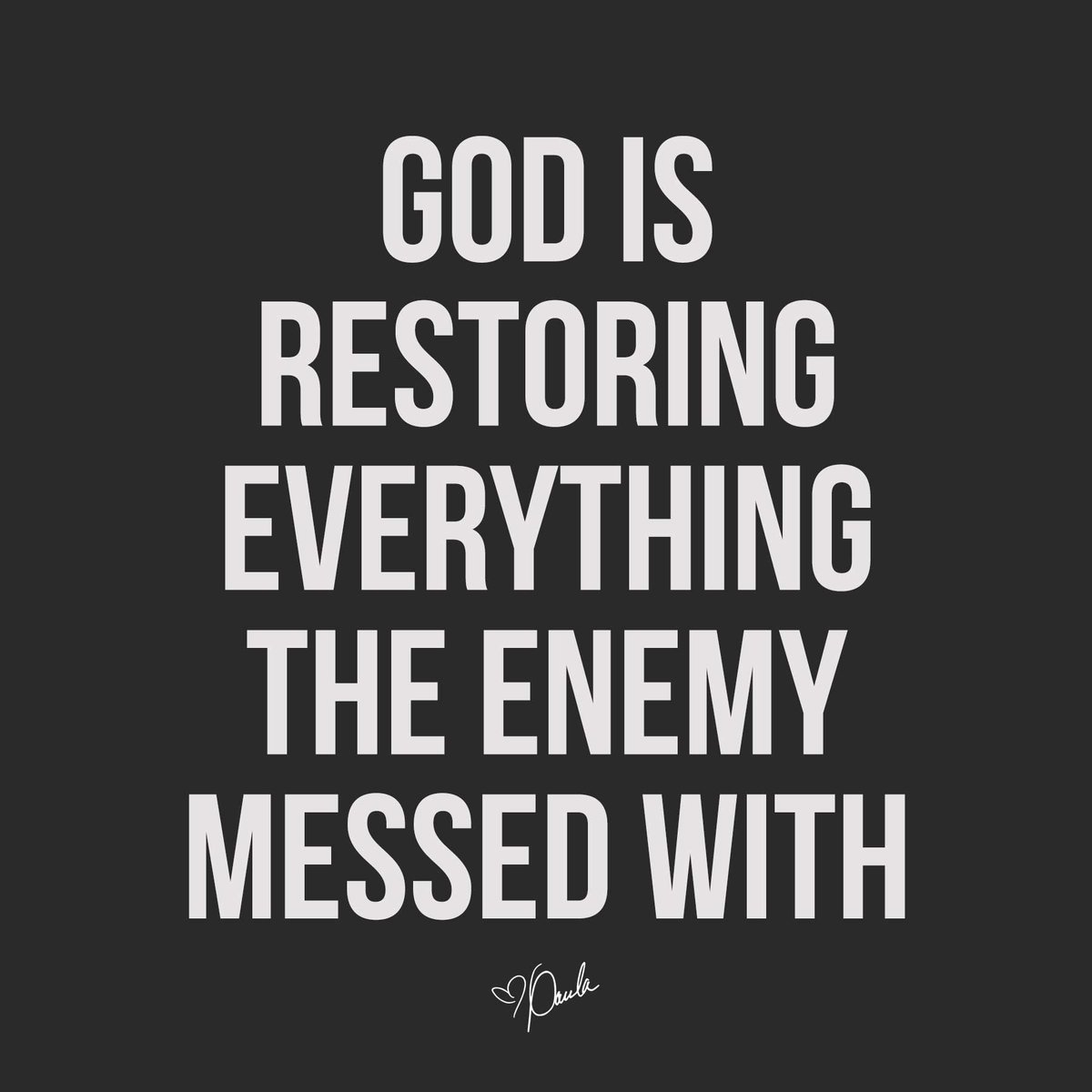 Paula_White's tweet photo. God is restoring everything the enemy messed with in your life! https://t.co/b0FgVQnigN