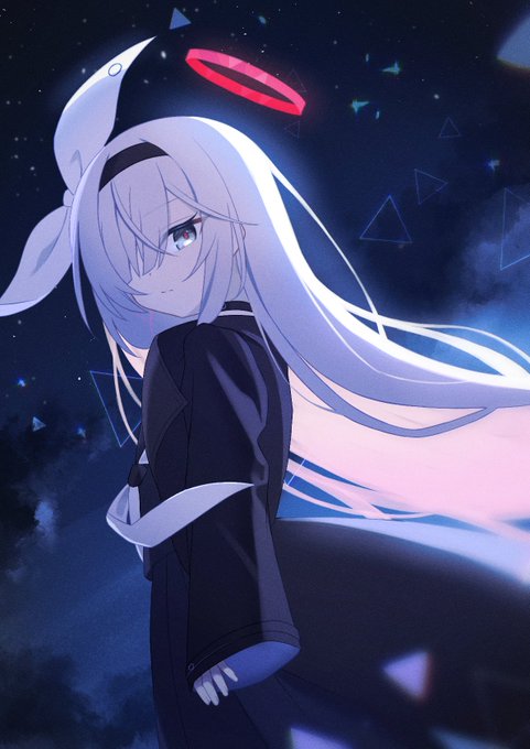 「night sky white hair」 illustration images(Latest)｜5pages