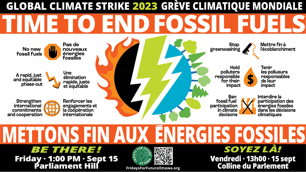 Below2C_'s tweet photo. The fossil fuel industry is the arsonist behind the devastating climate disasters. It’s time to phase out fossil fuels. #EndFossilFuels #OttClimateStrike
🔥 🔥 Join us on Parliament Hill, Sept. 15th, at 1pm! Please register on Eventbrite: https://t.co/zAa5ypvfxp
@XROttawa @350Ottawa @climatelegacyca @Gasp4Change @SenRosaGalvez