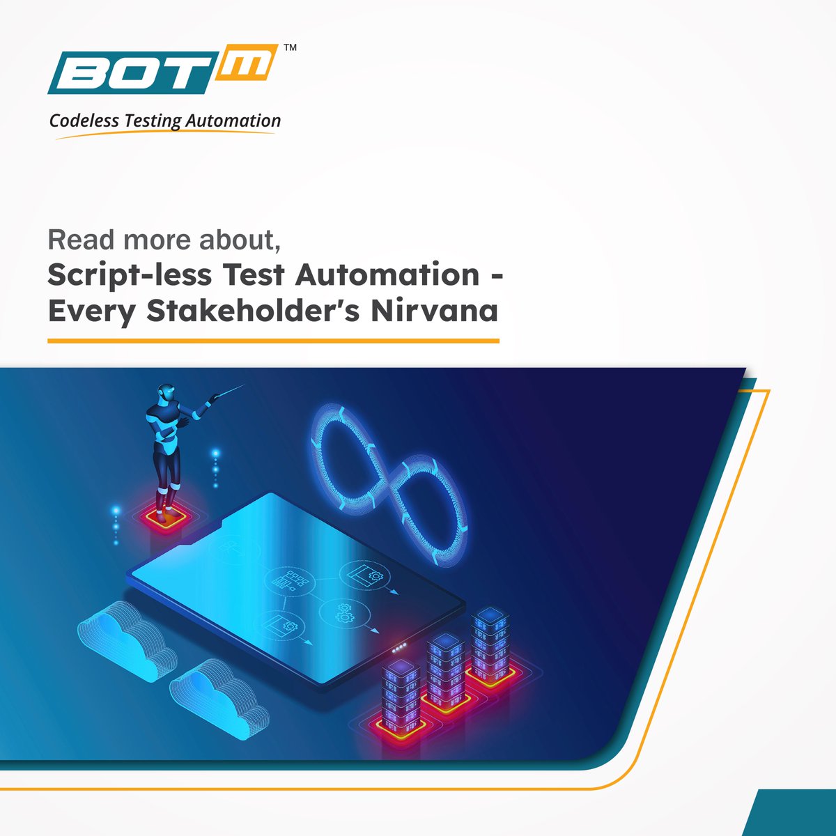 Botm_Testing's tweet image. Script-less test automation - a revolutionary approach that allows testers to design, execute and manage tests without coding.

Read here: botmtesting.com/a/article/scri…

#BOTm #scriptlessautomation #mobileapptesting #apptesting #browsertesting #codelesstestautomaion #blog